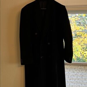 Men's Black Double-Breasted Coat